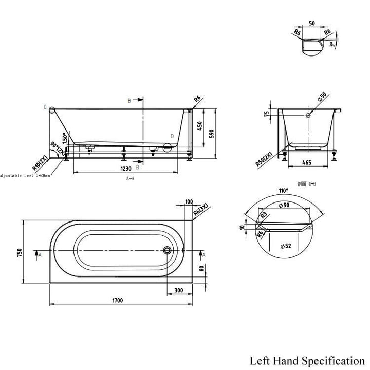 BC Designs Ancorner Shower Bath