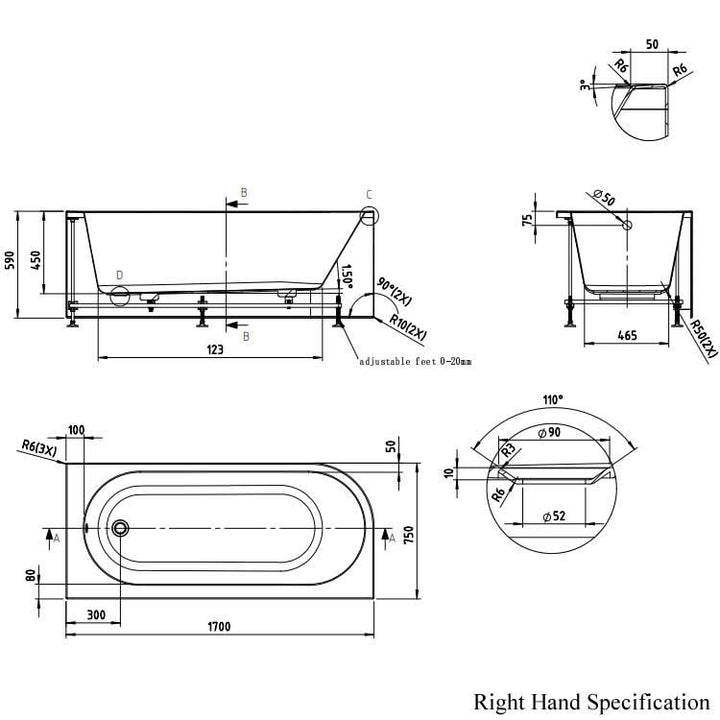 BC Designs Ancorner Shower Bath