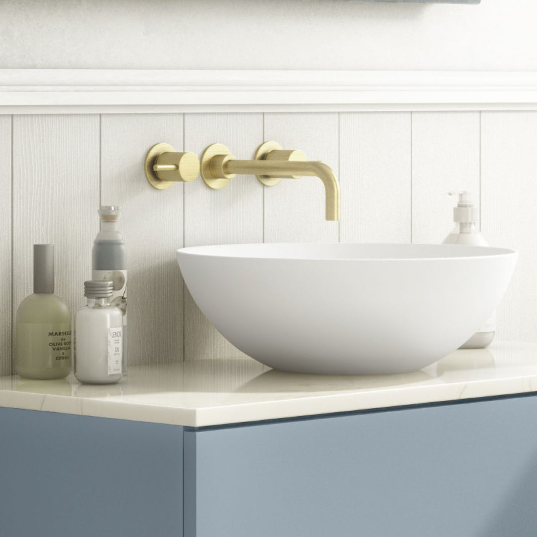 Crosswater MPRO Brushed Brass Basin 3 Hole Set