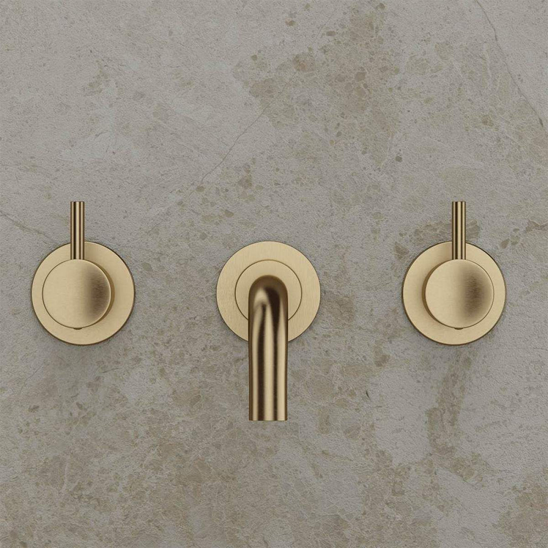 Crosswater MPRO Brushed Brass Basin 3 Hole Set