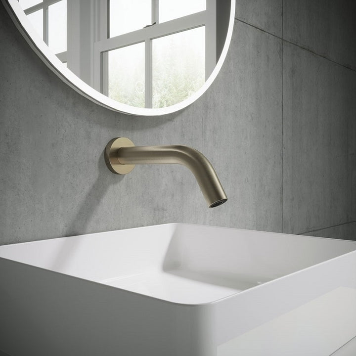 Crosswater MPRO Brushed Brass Wall Mounted Basin Spout