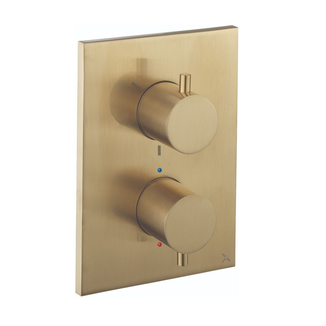 Crosswater MPRO Brushed Brass Crossbox Trimset