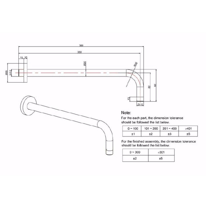 Crosswater MPRO Brushed Brass Shower Head