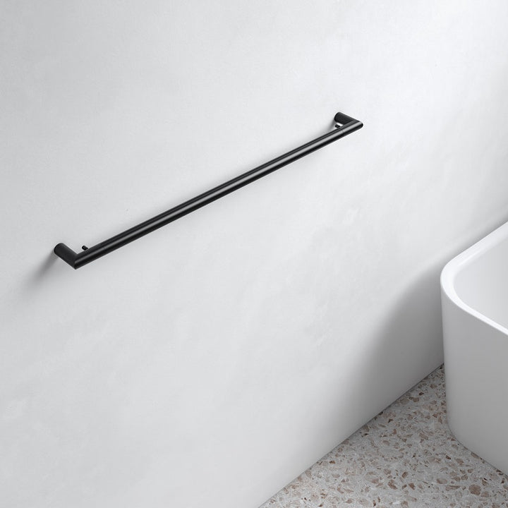 Keuco Reva Bath Towel Rail with Integrated Hook In Matt Black