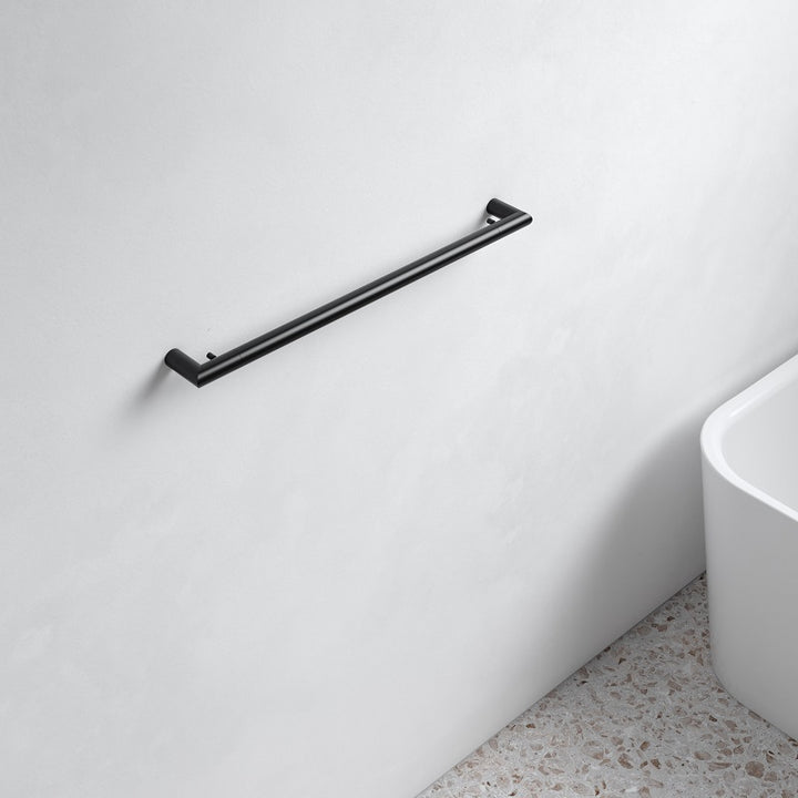 Keuco Reva Bath Towel Rail with Integrated Hook In Matt Black