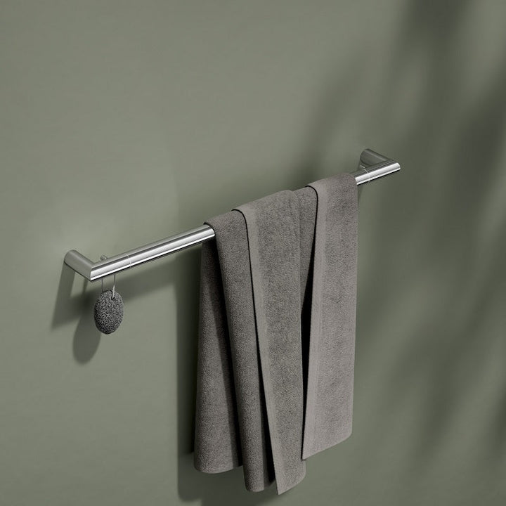 Keuco Reva Bath Towel Rail with Integrated Hook In Chrome