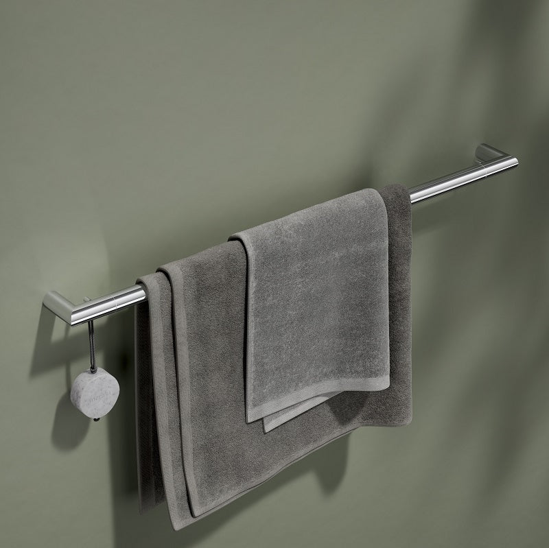 Keuco Reva Bath Towel Rail with Integrated Hook In Chrome