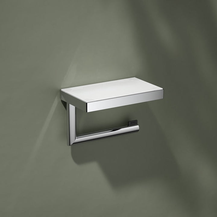 Keuco Reva Toilet Paper Holder With Shelf In Chrome