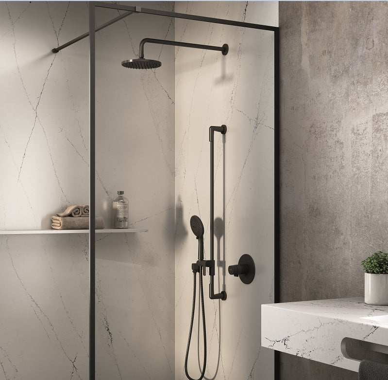 Riobel Parabola Shower Kit With Overhead Shower In Black