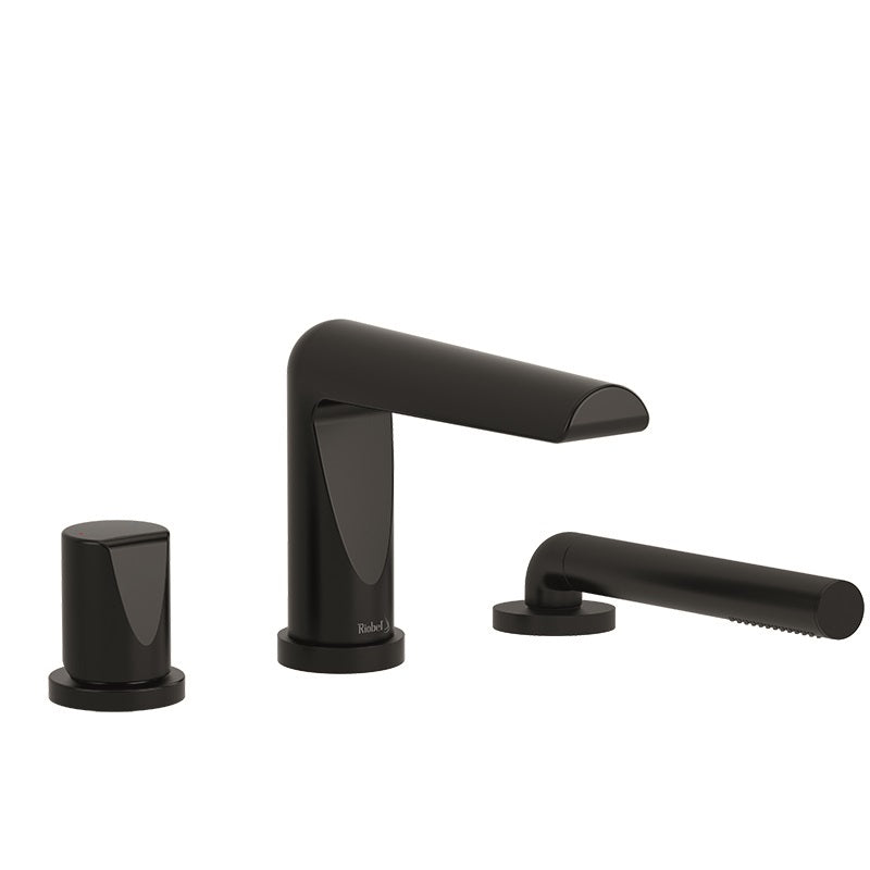 Riobel Parabola Deck Mounted Bath Shower Mixer In Black