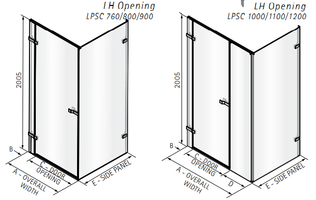 Matki Eclipse Hinged Enclosure For Corner