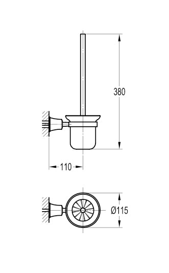 Flova Liberty Toilet Brush And Holder