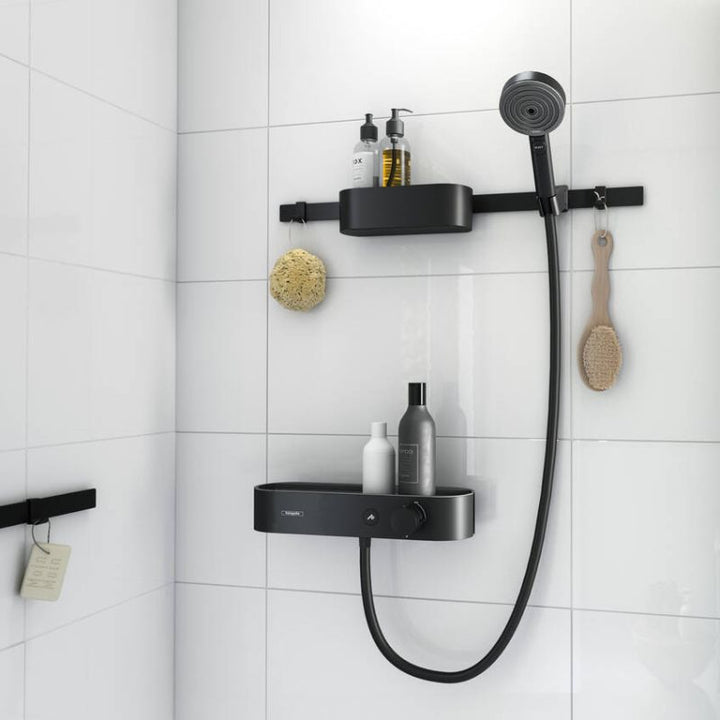 Hansgrohe WallStoris Bundle Hand Shower Set In Matt Black