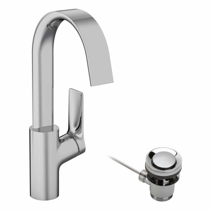 Hansgrohe Vivenis Basin Mixer 210 With Swivel Spout And Pop-Up Waste Set In Chrome