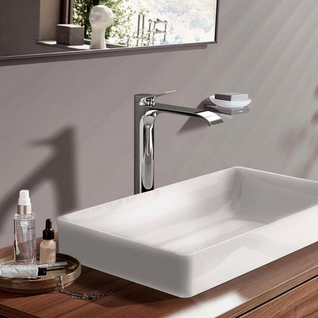 Hansgrohe Vivenis Tall Basin Mixer Tap 250 With Pop-Up Waste In Chrome