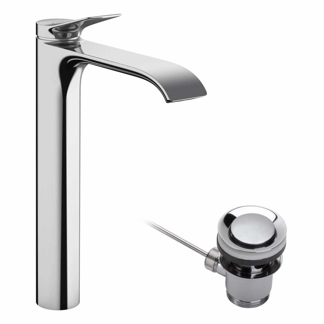 Hansgrohe Vivenis Tall Basin Mixer Tap 250 With Pop-Up Waste In Chrome