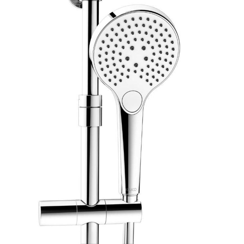 Keuco Plan Blue Chrome Thermostatic Shower Mixer with Slide Rail