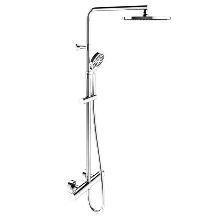 Keuco Plan Blue Chrome Thermostatic Shower Mixer with Slide Rail