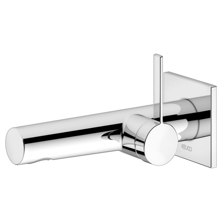 Keuco IXMO Solo Square Wall Mounted Single Lever Basin Mixer Chrome