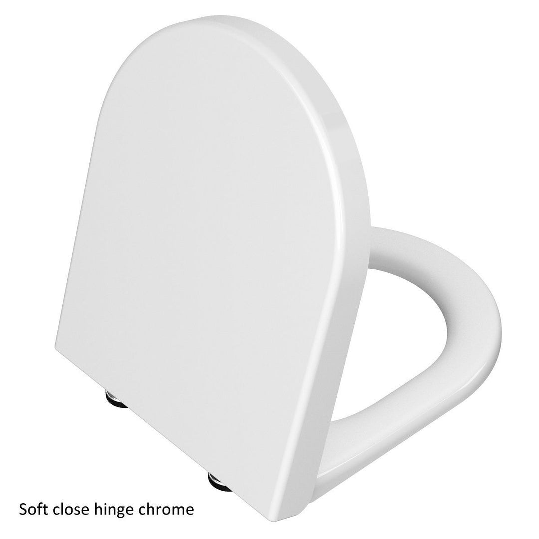 VitrA Sento Close Coupled Open Back Rimless Toilet