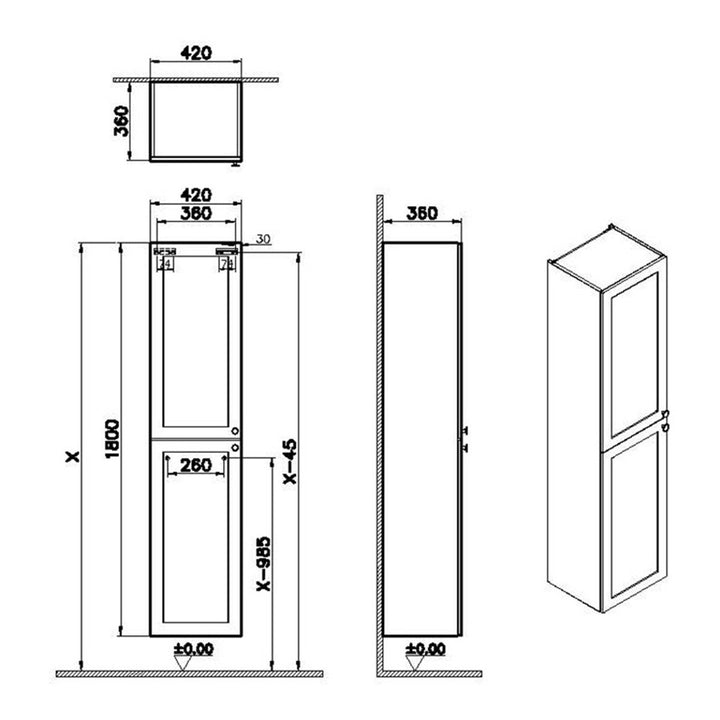 VitrA Root Classic Tall Unit