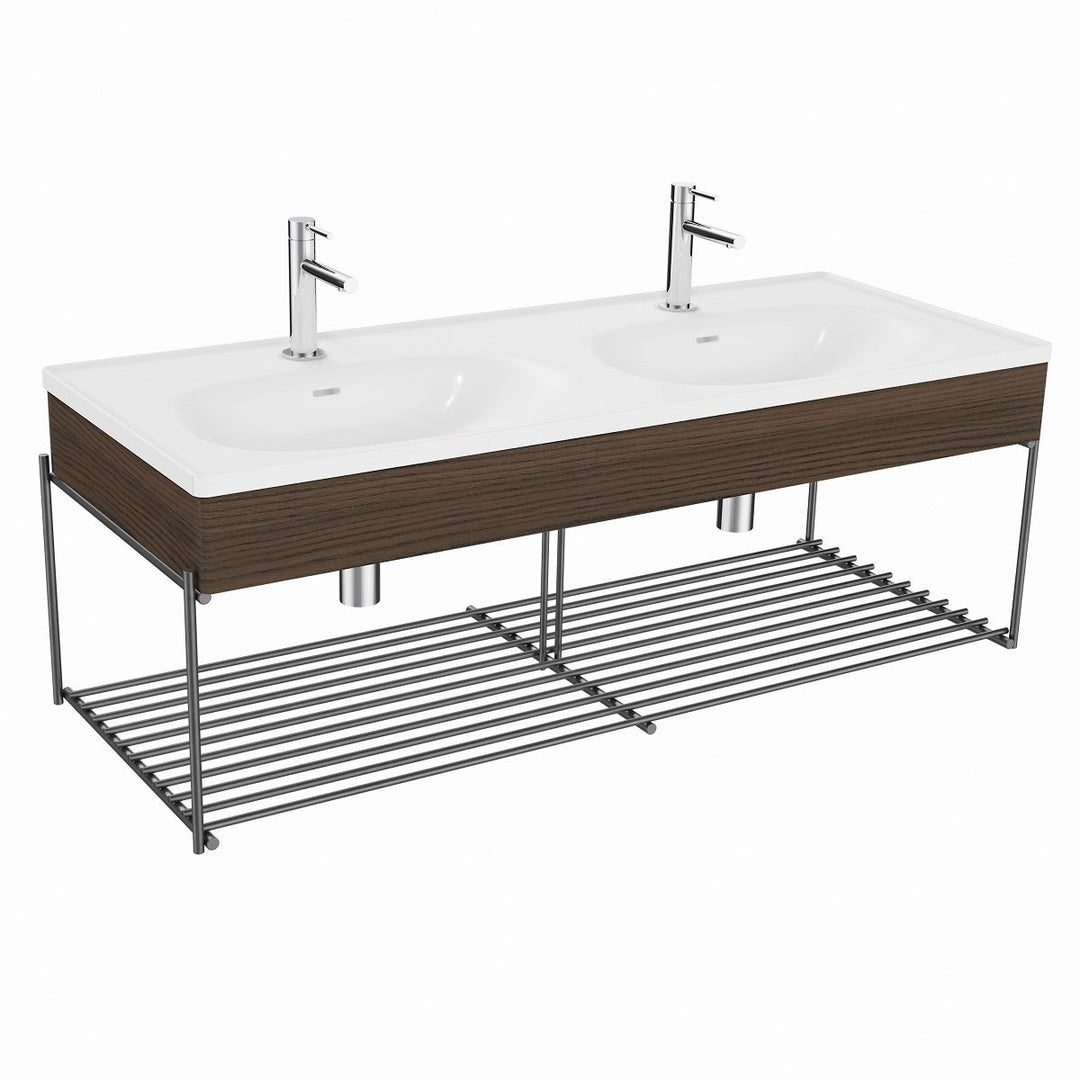 VitrA Equal 130cm Basin Unit with Double Basin & Shelf