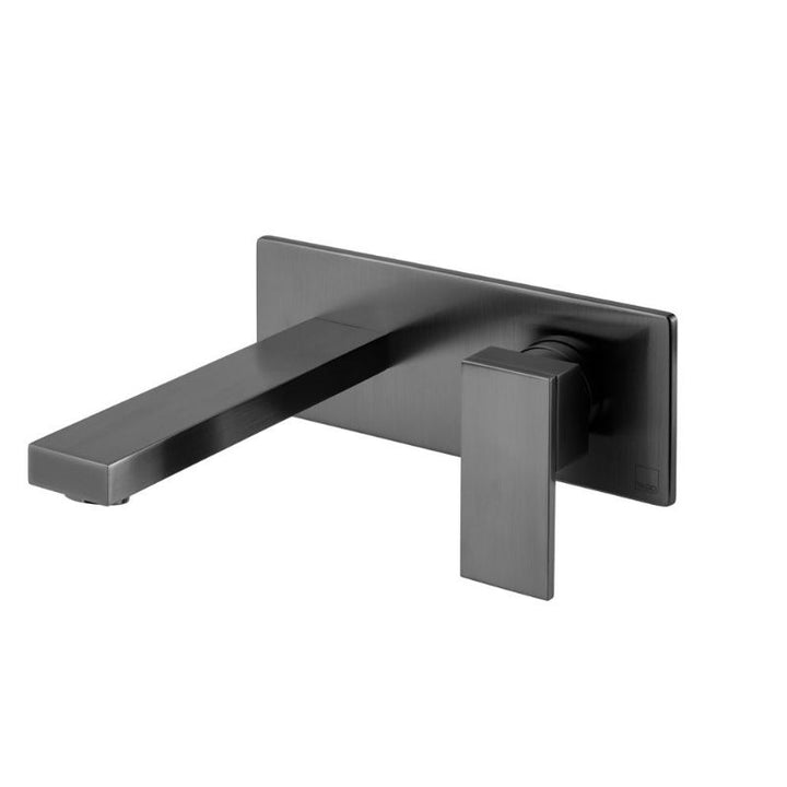 Vado Notion Wall Mounted Basin Mixer Tap In Brushed Black