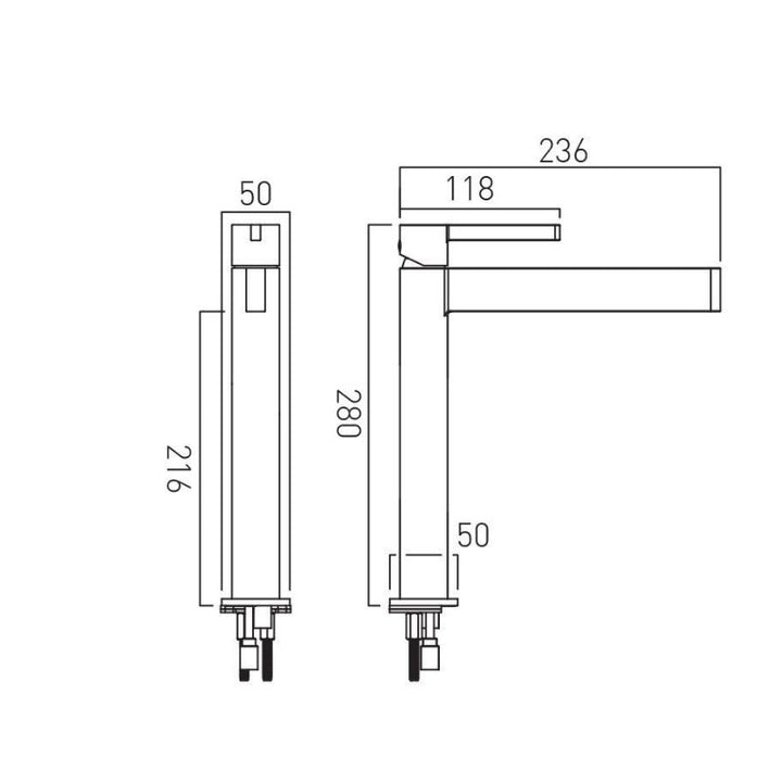 Vado Edit Tall Basin Mixer Tap In Chrome