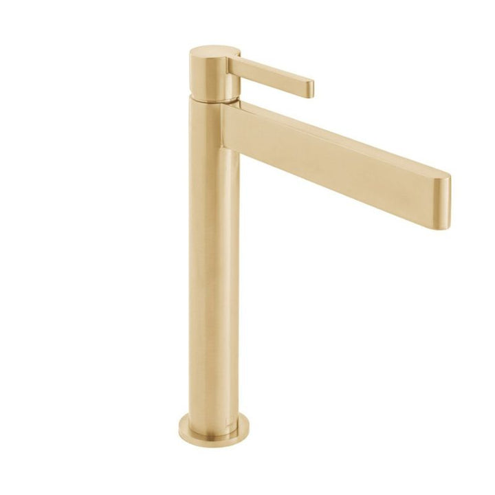 Vado Edit Tall Basin Mixer Tap In Brushed Gold