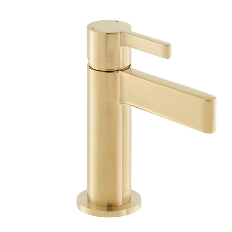 Vado Edit Mini Mono Basin Mixer In Brushed Gold