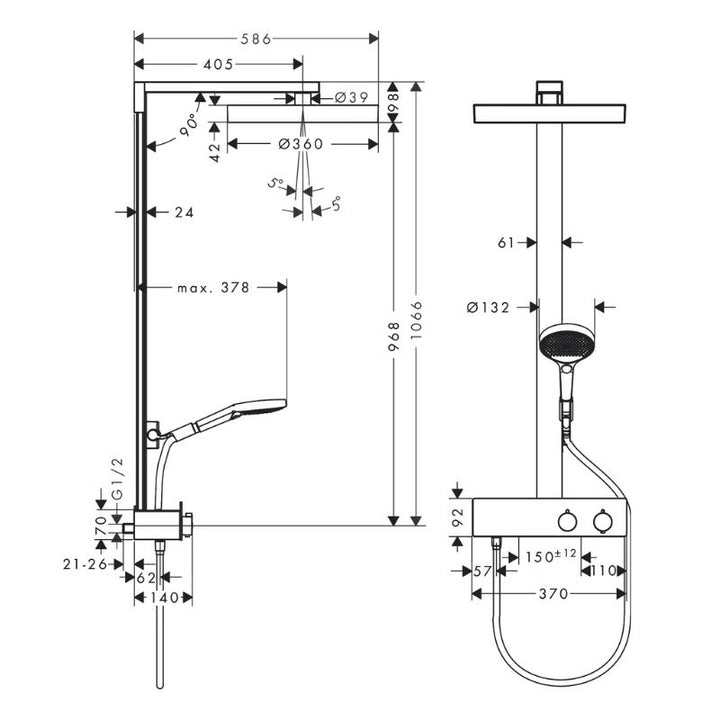 Hansgrohe Rainfinity Mixer Shower In Chrome