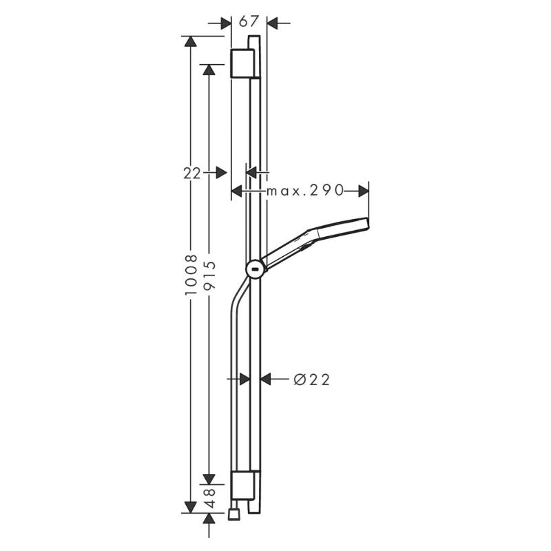 Hansgrohe Rainfinity 3jet EcoSmart Shower Set In Matt Black