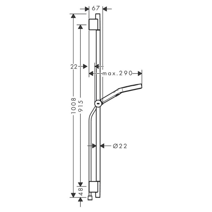 Hansgrohe Rainfinity 3jet EcoSmart Shower Set In Matt Black