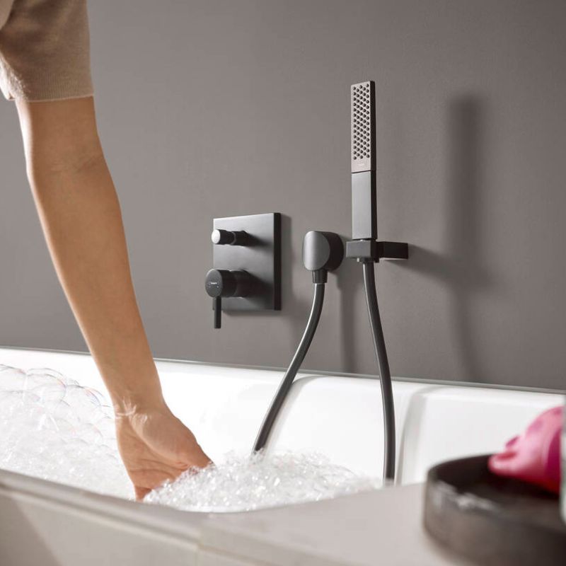 Hansgrohe Rainfinity 1jet Baton Hand Shower In Matt Black