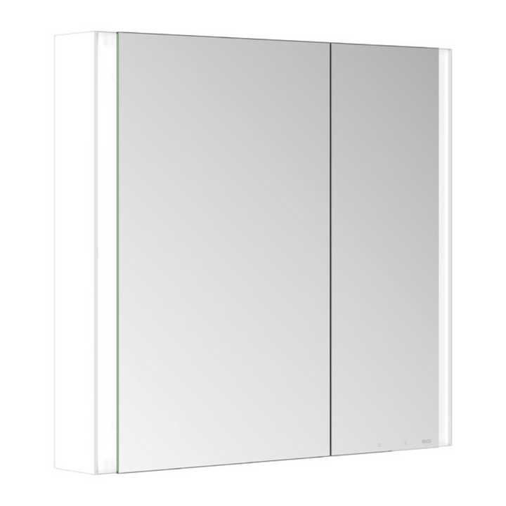 Keuco Somaris 800mm Asymmetrical Double Mirror Cabinet With Mirror Heating