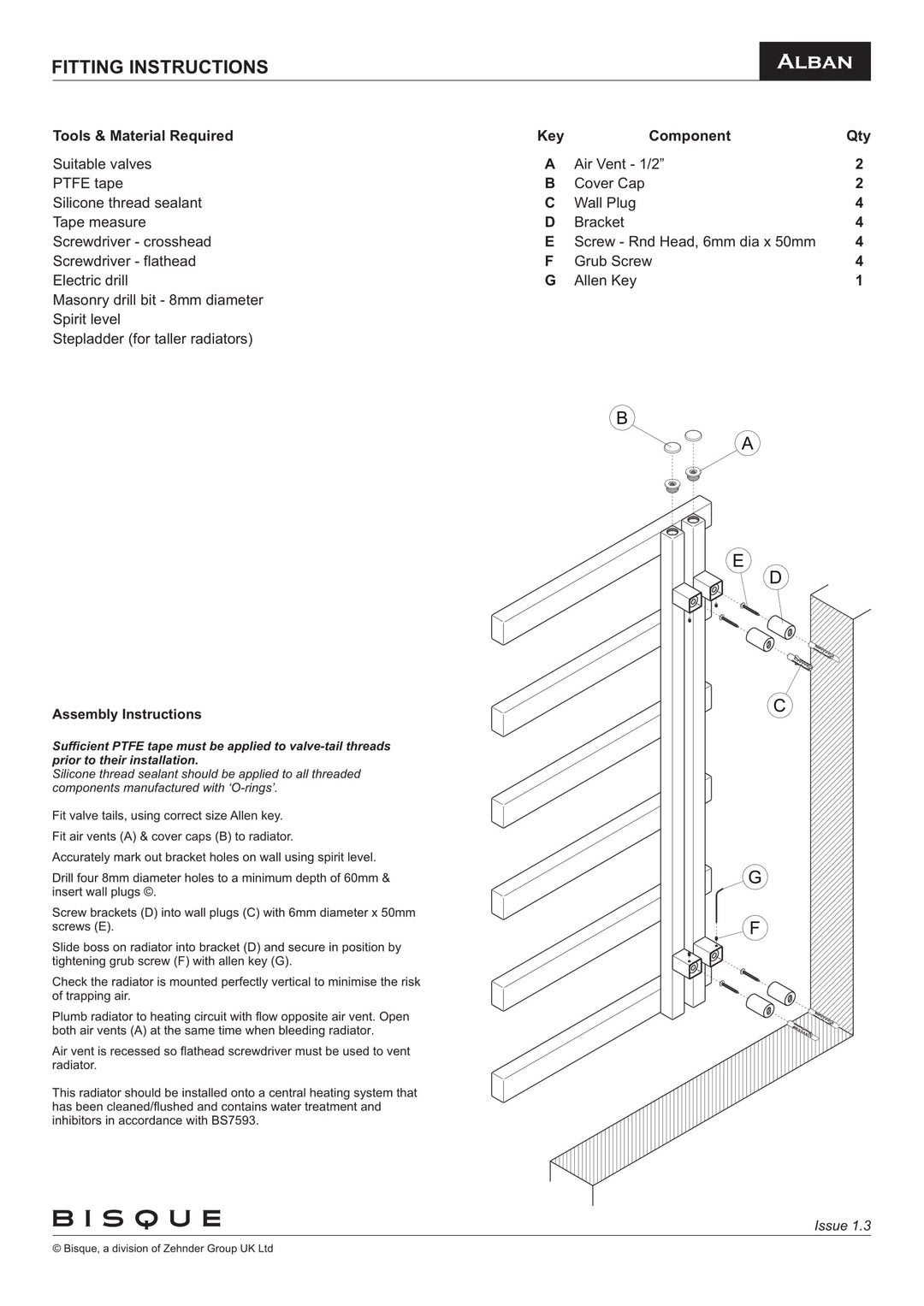 Zehnder Alban Towel Radiator