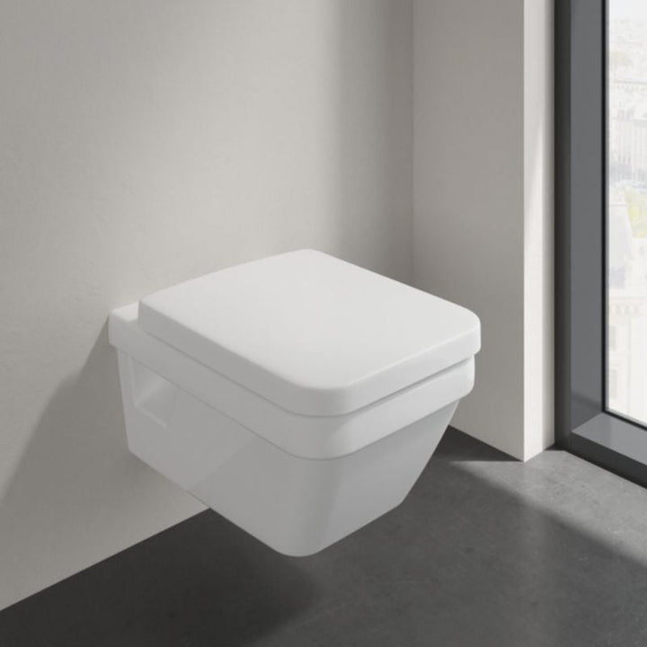 Villeroy & Boch Architectura Rimless Square Wall Hung Toilet & Soft Close Seat