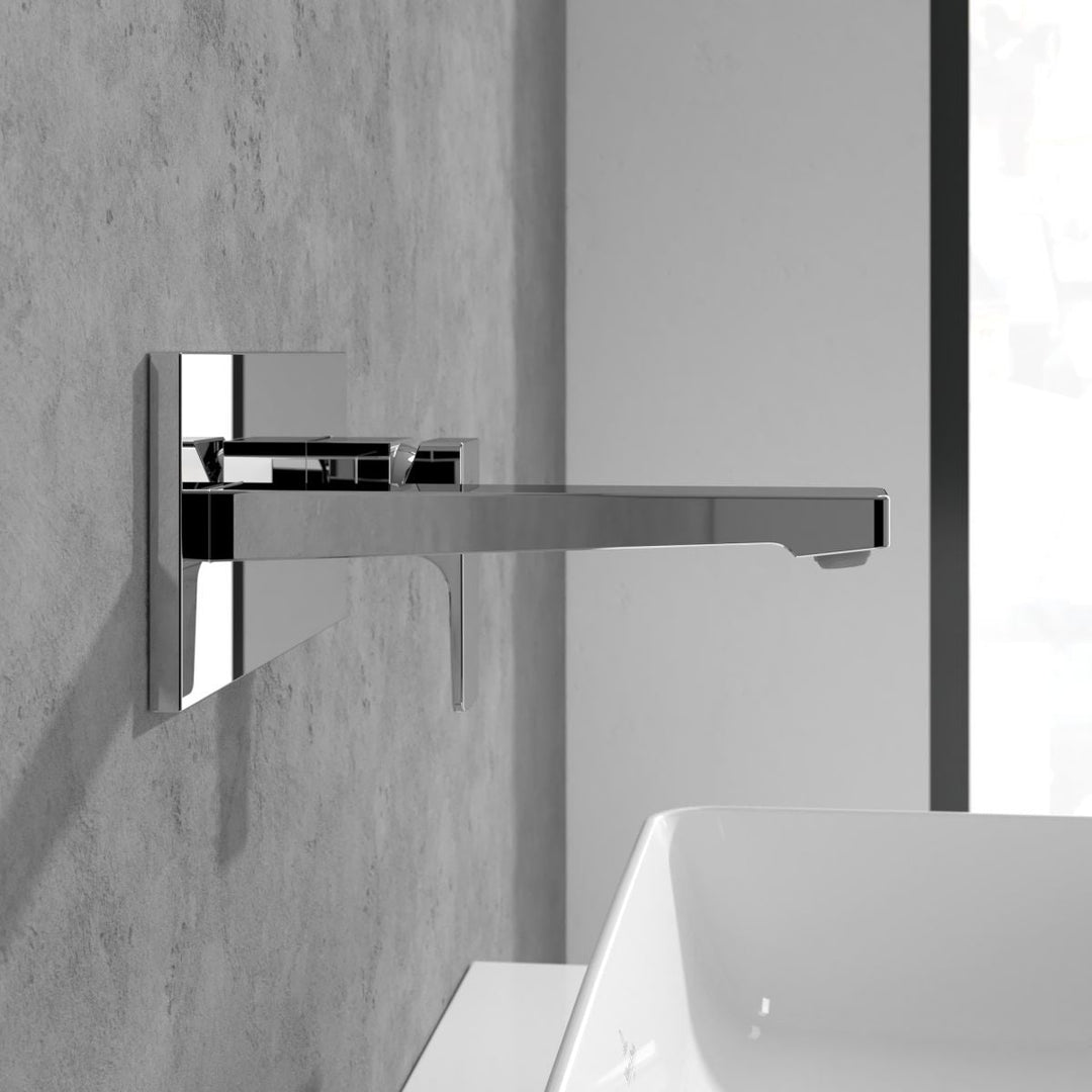 Villeroy & Boch Architectura Square Wall Mounted Single Lever Basin Mixer in Chrome