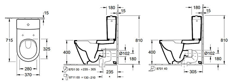 Villeroy & Boch Architectura Rimless Close Coupled Toilet & Seat