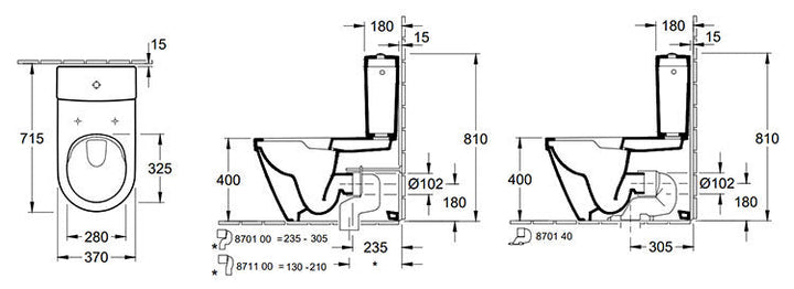 Villeroy & Boch Architectura Rimless Close Coupled Toilet & Soft Close Seat