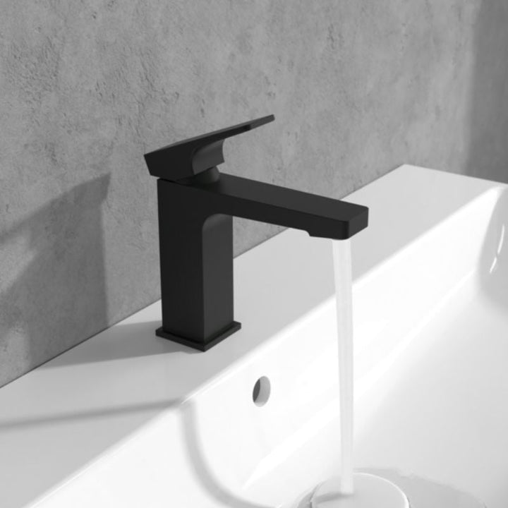 Villeroy & Boch Architectura Square Single Lever Basin Mixer In Matt Black