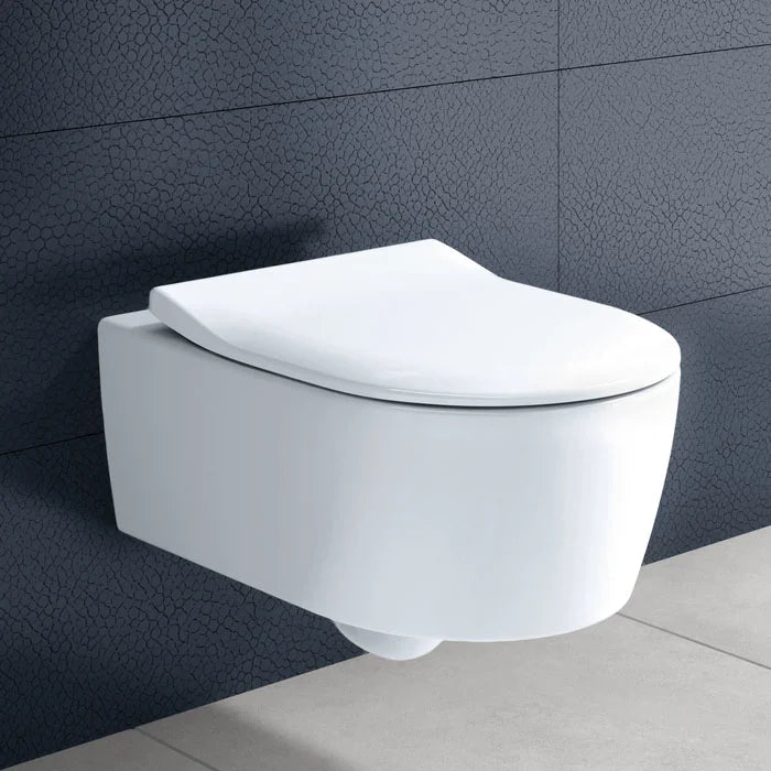 Villeroy & Boch Avento Rimless Wall Hung Toilet With Slim Soft Close Seat