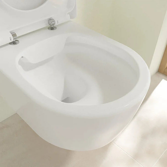 Villeroy & Boch Avento Rimless Wall Hung Toilet With Slim Soft Close Seat