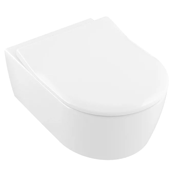 Villeroy & Boch Avento Rimless Wall Hung Toilet With Slim Soft Close Seat