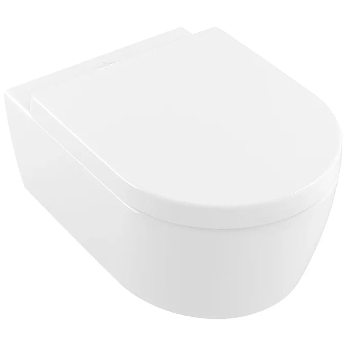 Villeroy & Boch Avento Rimless Wall Hung Toilet With Soft Close Seat