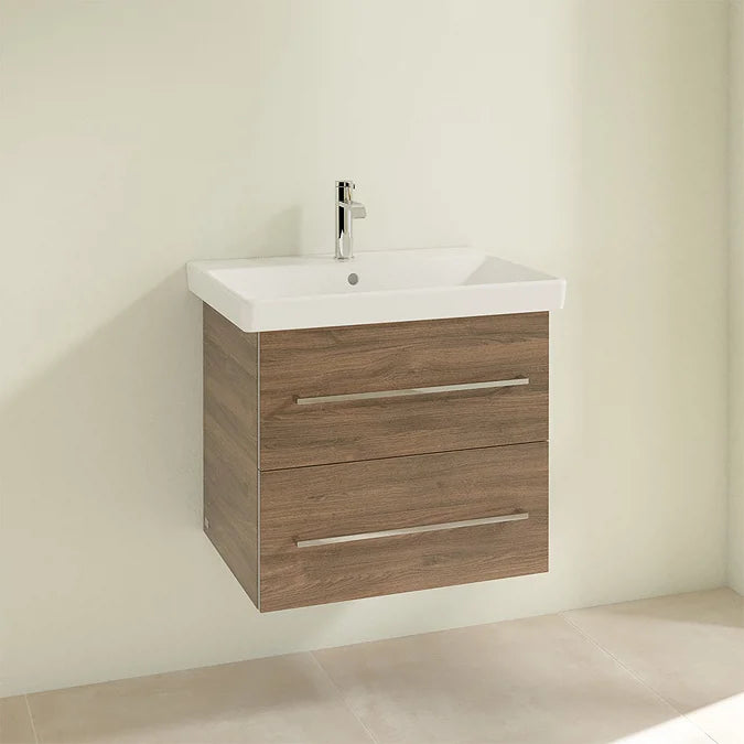 Villeroy & Boch Avento 600mm Wall Hung 2 Drawer Vanity Unit & Washbasin