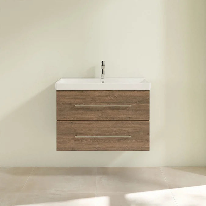 Villeroy & Boch Avento 800mm Wall Hung 2 Drawer Vanity Unit & Washbasin