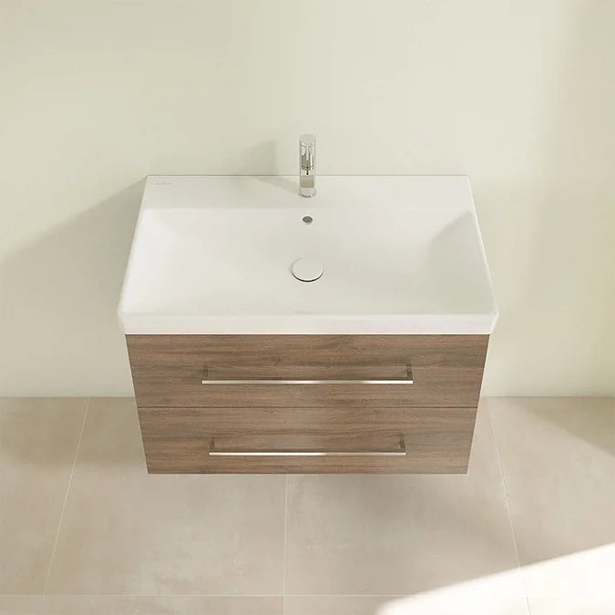 Villeroy & Boch Avento 800mm Wall Hung 2 Drawer Vanity Unit & Washbasin