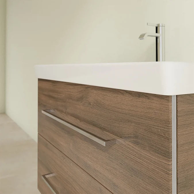 Villeroy & Boch Avento 800mm Wall Hung 2 Drawer Vanity Unit & Washbasin