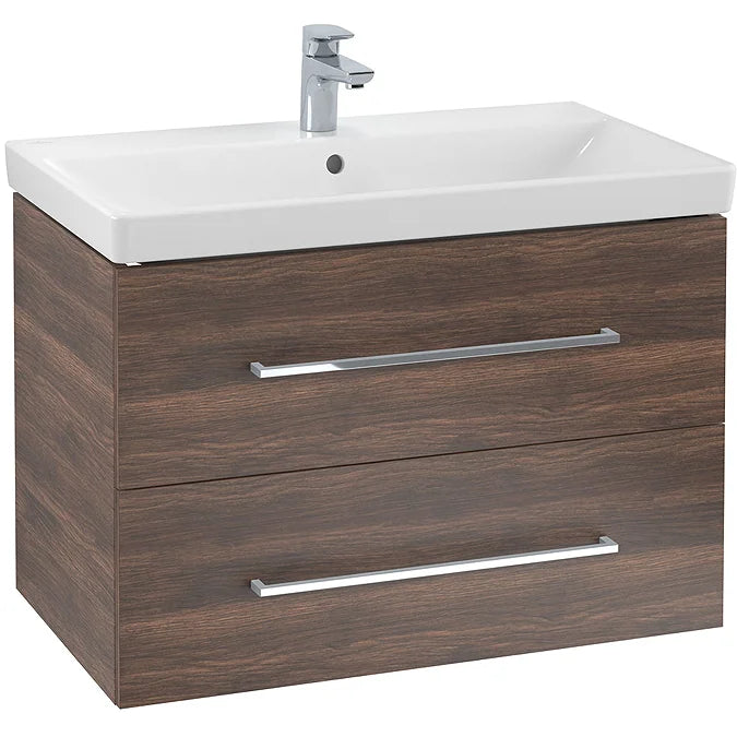 Villeroy & Boch Avento 800mm Wall Hung 2 Drawer Vanity Unit & Washbasin